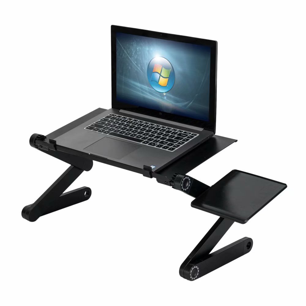 Fold-able Laptop Desk Computer PC Table Adjustable Lap Tray With Fan Portable
