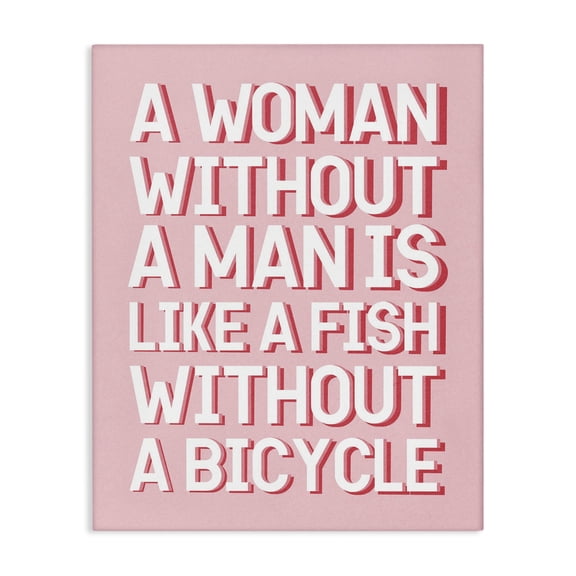Stupell Industries Eclectic Woman Without Man Funny Sassy Canvas Art, 16 x 20, by Lil' Rue