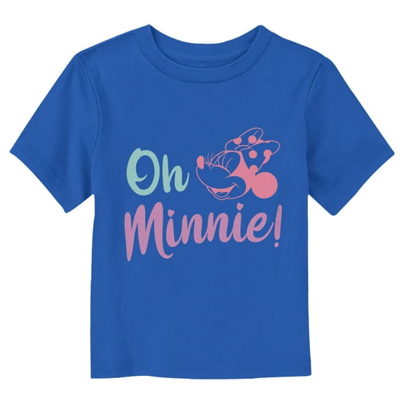Toddler's Mickey & Friends Oh Minnie Laugh  Graphic Tee Royal Blue 2T