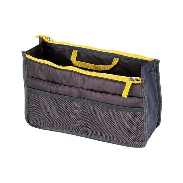 Neceser de viaje grande para guardar toallas, neceser de malla para maquillaje, ideal para viajes de negocios. Gris
