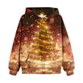 thumbnail image 2 of GERsome Unisex Kids Christmas Hoodies Soft Pullover Hooded Sweatshirt with Xmas Tree Print Hoodies Sportswear Age 4-14 Years (Size 4-5 Years), 2 of 3