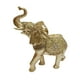 thumbnail image 3 of Estatua de elefante, escultura artística animal, adorno de resina, decoración para mesa de dormitorio. Oro, 3 of 9