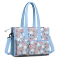 thumbnail image 2 of Teacher Tote Bag,Blue Baseballs and USA Flags Pattern Teacher Utility Tote Bag,Large Work Tote Bags for Women with Multiple Pockets,Top Zipper Closure,13.8x10.6x6.7 Inch, 2 of 5