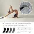 thumbnail image 3 of 4 Pairs Toeless Yoga Socks for Women Non-Slip Grip Socks Cotton Open Toe Women Sports Socks for Ballet, Pilates, Dance ,Barefoot Workout ,Size 5-9, 3 of 6