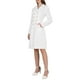 thumbnail image 3 of Vestido Blazer de Tweed para Mujer INSPIRE CHIC con Cuello, Doble Botonadura, Corte A, Vestidos Formales de Trabajo XL Blanco, 3 of 5