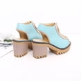 thumbnail image 3 of SACFOF Women's Chunky Stacked High Heel Sandals Peep Toe Front Zipper Cutout Platform Block Heeled Sandal, 3 of 6