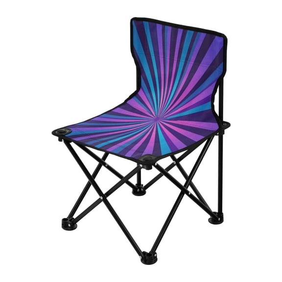 Outdoor Folding Chair 14.46x14.46x22.83 Inches, Camping Folding Chair Easy to Carry Ideal for Outdoor Picnics Camping Park Fishing Purple Line