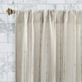 thumbnail image 2 of Archaeo 2-Pack Slub Texture Stripe Cotton Cafe Curtain Pair, 52"W X 36"L, Linen/White, 2 of 7