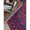 thumbnail image 6 of Round Tapestry with Tassel Wall Hanging Ombre Hippie Mandala Bohemian Hippy Intricate Indian Tapestries Tablecloth 60 Inches, 6 of 10