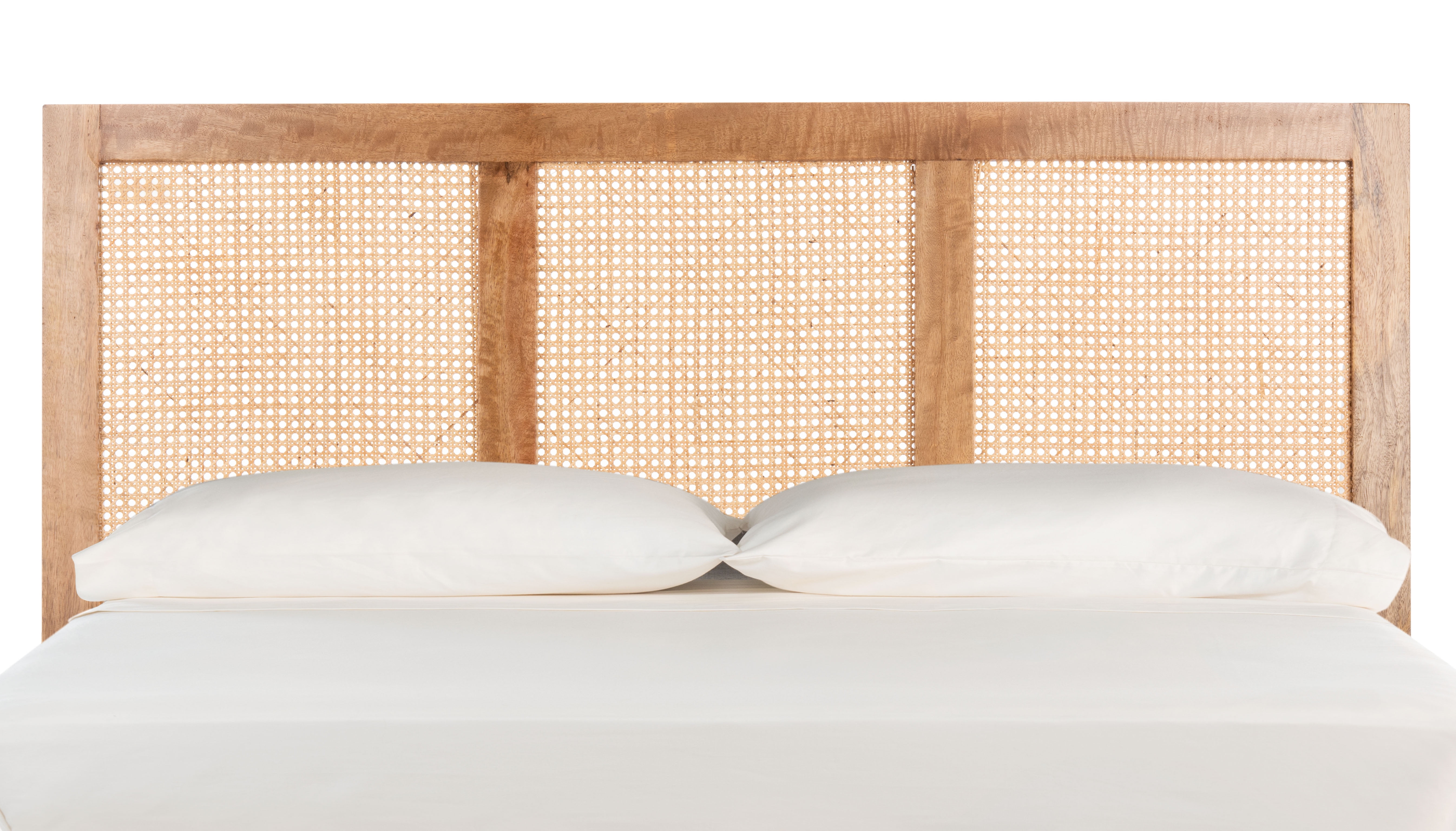 SAFAVIEH Vienna Cane Farmhouse Wood Headboard, Full, Natural