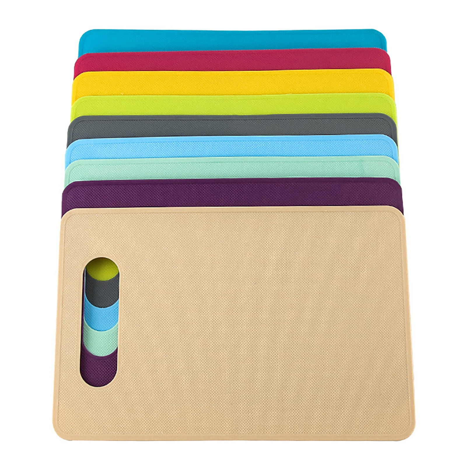 Grandest Birch 10PCS Cutting Board Anti-slip Kitchen Tool Candy Color Chopping Board Food Cutting Block Mat for Kitchen,Purple