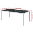 thumbnail image 2 of vidaXL Garden Table 190x90x74 cm Black Steel, 2 of 2