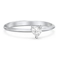 thumbnail image 1 of Heart Birthstone Ring - Cubic Zirconia / White Topaz (April), 1 of 6