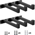 thumbnail image 1 of Soportes para estantes flotantes Soportes para estantes montados en la pared de alta resistencia, soportes cuadrados de hierro industrial negro, soportes para estantes de pared para estantes flot, 1 of 5