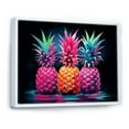 thumbnail image 2 of Designart "Nectar From A Neon Pineapple IV" Pineapples Floater Framed Canvas Wall Art, 2 of 5