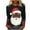 Tops-Multicolor, variant on AGWOLF Santa Print Christmas Sweatshirt for Women Fun African American Snata Print Cute Pullover 3/4 Sleeve Crewneck Xmas Tops