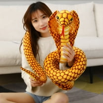 Cobra Toy Plush Snake Toy - 31-inch Realistic Cobra Stuffed Animal for Sofa Decoration Flexible Snake