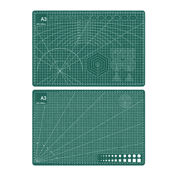 HKquanlin 10 Pack Self Healing Cutting Mat, Green 12"x18" Double Sided PVC Craft Cutting Board
