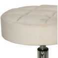 thumbnail image 4 of Hillsdale Furniture Nora Tufted Backless Adjustable Metal Vanity/Office Stool, Cream Velvet, 4 of 9