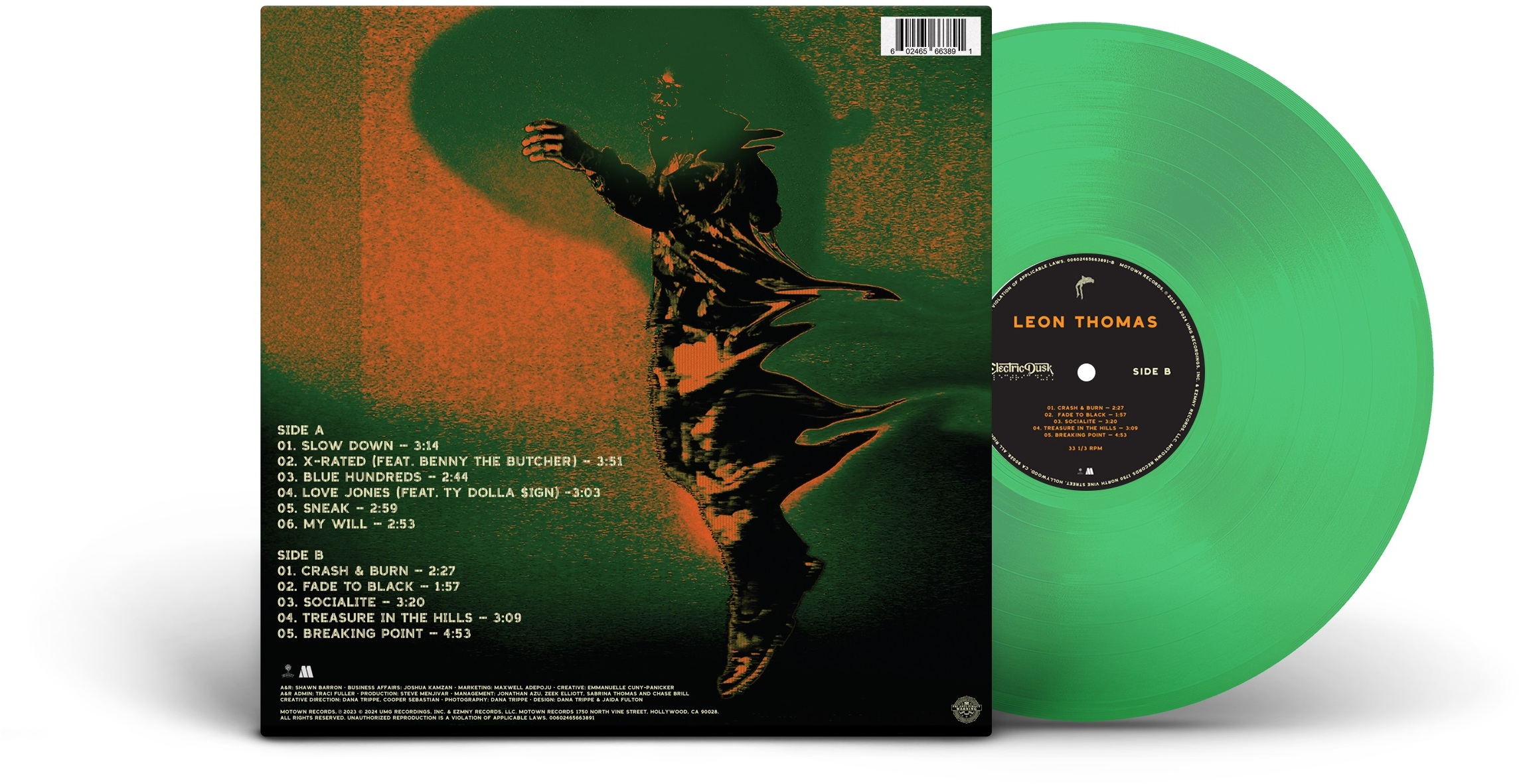 Leon Thomas, Vinyl, Electric Dusk, Translucent Emerald Green