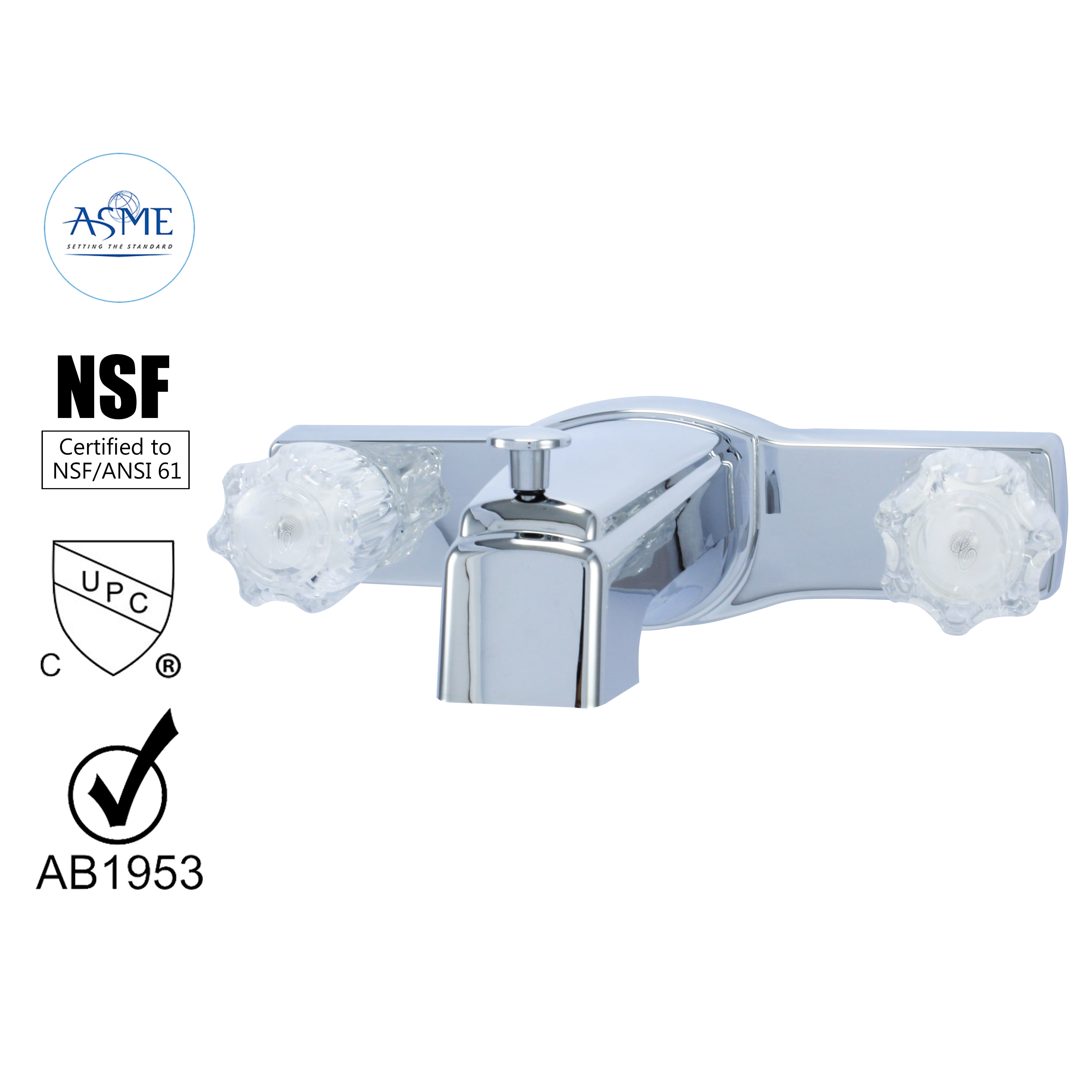 WMF8128CP RV Bath Faucet Tub spout Double Handle Washerless