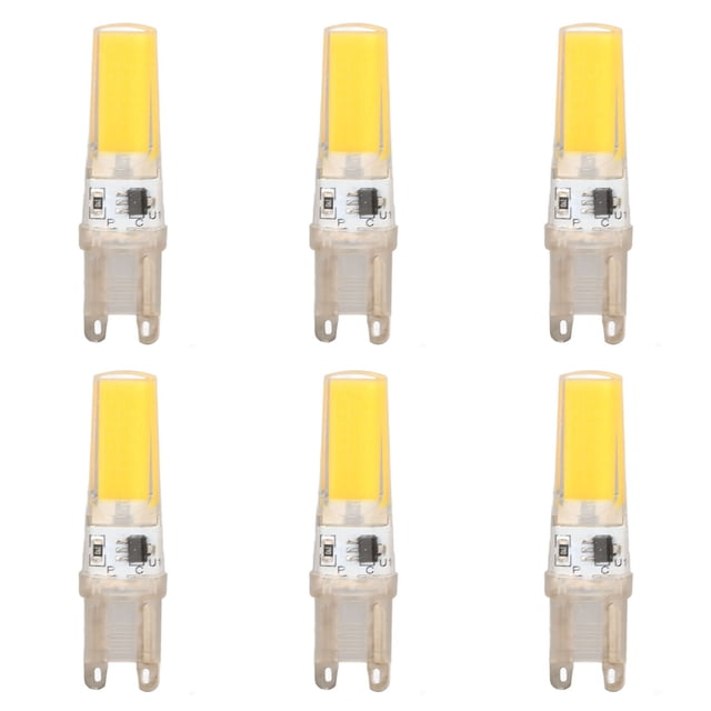 6 bombillas LED G9 COB regulables, profesionales, de repuesto para lámparas de pared y de mesa.