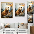 thumbnail image 4 of Designart "Bear Image On Mountain Ledge" Animals Bear Floater Framed Canvas Wall Art, 4 of 5