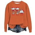 thumbnail image 1 of WEAIXIMIUNG Sweatshirts Courts pour Femmes Plus Femmes Décontracté Col Rond Noël Verre Neige Chapeau de Noël Imprimé Hoodie, 1 of 3