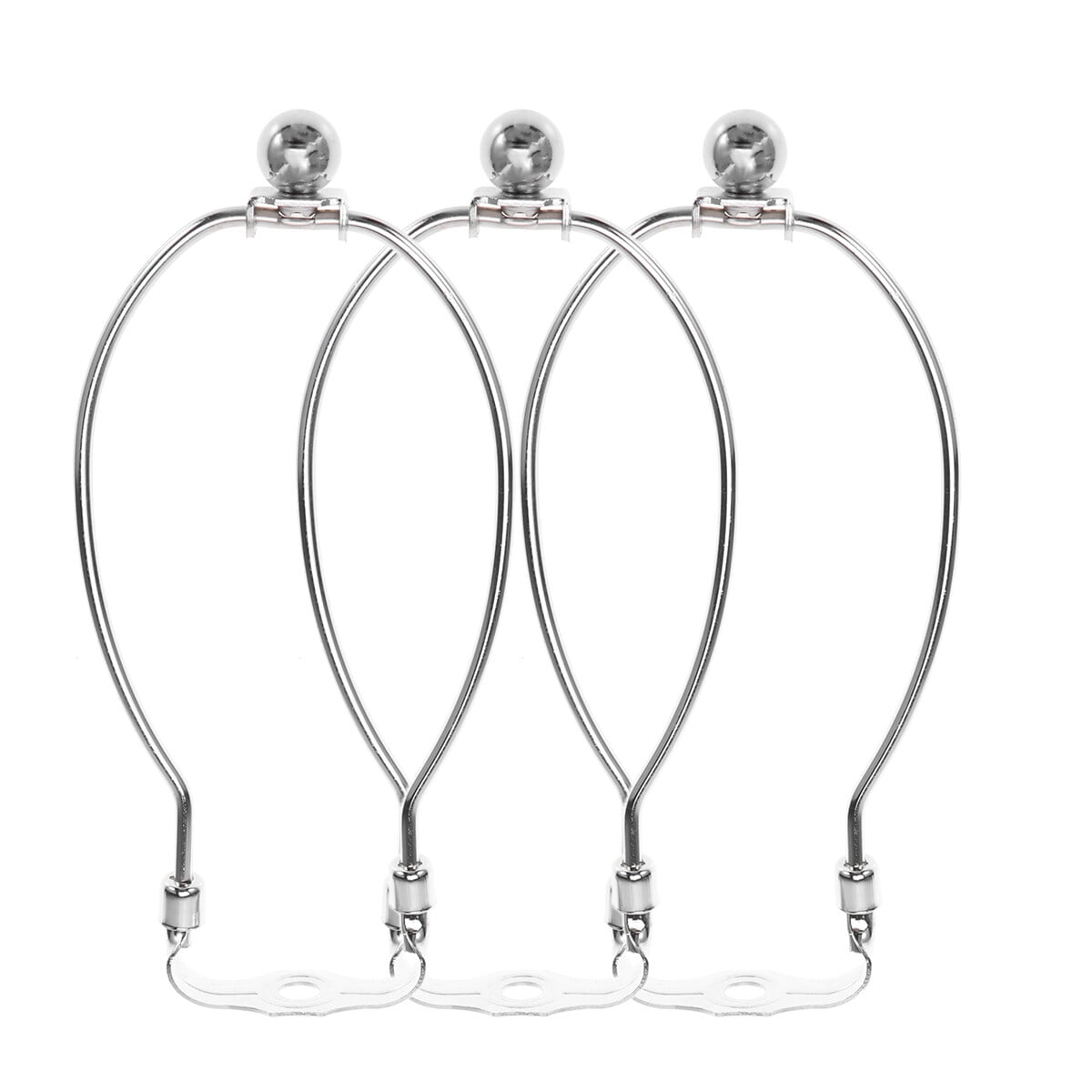 3 Pcs 8 Inch Silver Lamp Harp Holder Heavy Duty Lamp Shade Harp Crystal