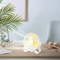 thumbnail image 1 of COFEST USB Desk Fan, Mini Fan Portable, 3 Speeds Desktop Table Fan, Plug In Power Fan, Rotation Strong Wind, Quiet Personal Small Fan for Home Desktop Office Travel White, 1 of 5