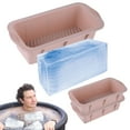 thumbnail image 2 of Oferta por tiempo limitado!2 moldes grandes de silicona para cubitos de hielo, cubitos de hielo gigantes reutilizables, moldes para hacer ladrillos, bandeja de hielo grande para refrigeradores y bañe, 2 of 7