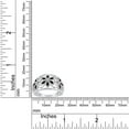 thumbnail image 3 of 1/10 Carat CTTW Round Cut Black Natural Diamond Flower Design Engagement Wedding Ring In 14k White Gold Over Sterling Silver (0.10 Cttw, I2-I3 Clarity) Ring Size-7, 3 of 3