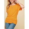 thumbnail image 3 of Made by Johnny Women's Dolman Drape Top with Side Shirring XXXXL MUSTARD, 3 of 6