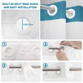 thumbnail image 3 of No Hook Shower Curtain with Built-in Rings - Coastal Summer Washable Waterproof Fabric Bathroom Curtains for Hotel,Rentals, Stall 48 X 72 Inch , Ocean Swimming Circle Pig Mirrors Blue Pink, 3 of 9