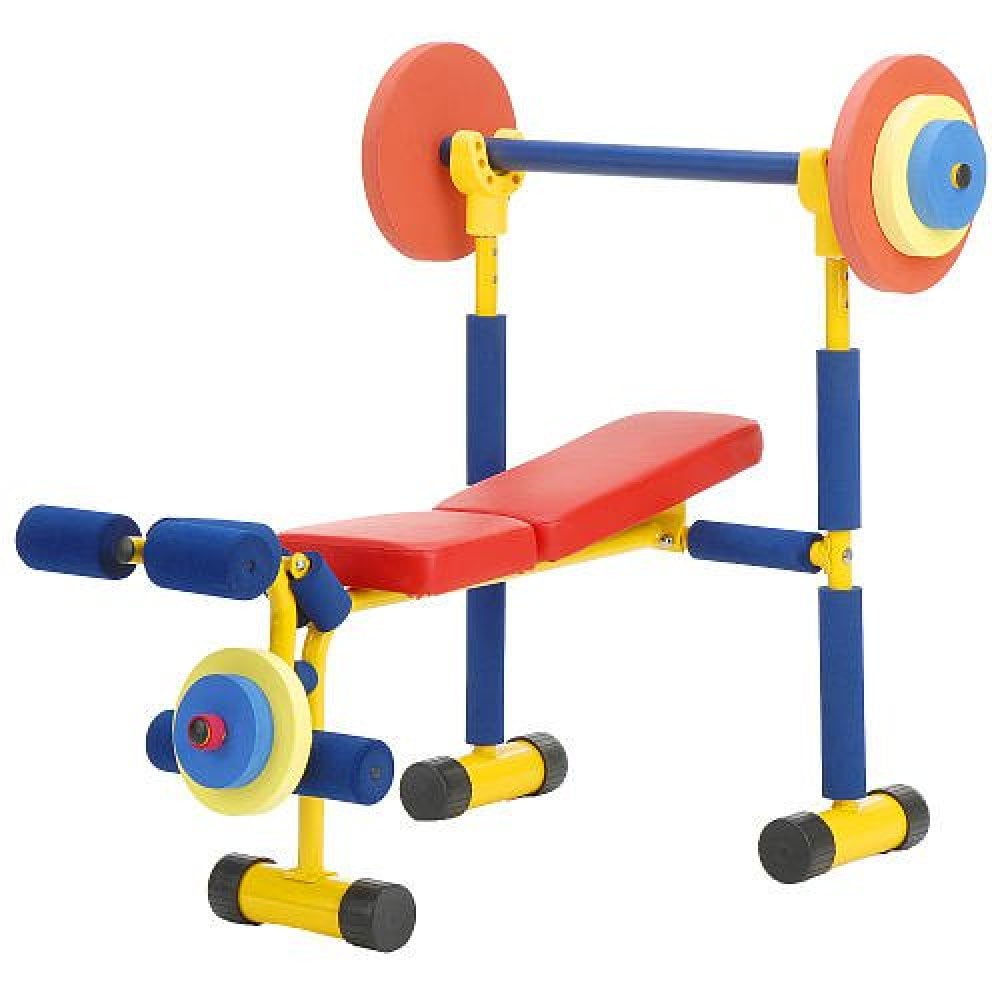 Body Exercise Equipment Toys for Kids Treadmill Weight Bench Set Fun and Fitness 