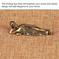 thumbnail image 4 of Buddha Sculpture, Brass 1.8in Long Reclining Buddha Statue  For Home, 4 of 8