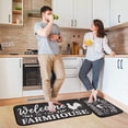thumbnail image 5 of Retro Honey Bees Wildflowers Kitchen Mat Set of 2 Anti-Fatigue Kitchen Rug Set Non Slip Foam Cushioned Kitchen Runner Rugs and Mats Comfort Standing Mat for Farmhouse Doormat Laundry, 5 of 6
