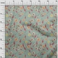 thumbnail image 2 of oneOone Cotton Cambric Dusty Green Fabric Flower & Leaves Watercolor Sewing Fabric By The Yard Printed Diy Clothing Sewing Supplies 56 Inch Wide, 2 of 4