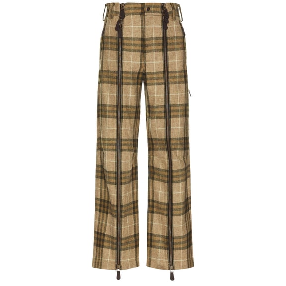 Burberry Men's Check Wool Zip Trousers, Brand Size 46 ( Waist Size 31.1" )
