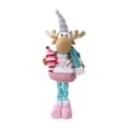 thumbnail image 1 of Adorno navideño de muñeco de nieve, dibujo, coleccionable, muñeco de peluche, figura navideña de pie Alce, 1 of 9