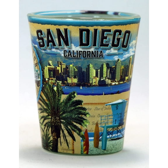 San Diego California Scrapbook Shot Glass