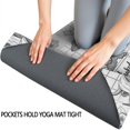 thumbnail image 3 of White Highland Cow Bathtub Flower Pattern Hot Yoga Mat Towel Non Slip for Hot Yoga - Quick-Drying Yoga Mat Cover with 4 Corner Pockets with Travel Bag - Hot Yoga Towel Non Slip 74"x26", 3 of 6