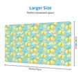 thumbnail image 3 of Kdxio Yellow Lemon Print Large Gaming Mouse Pad,Non-Slip Base,Water Resist Keyboard Pad for Gamer,Office & Home,29.5 x 15.8 in, 3 of 9