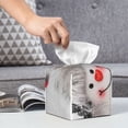 thumbnail image 6 of Fuzoiu Christmas Snowman With Hat Print Tissue Box Cover Holder, Square Leather Tissue Box,PU Leather Decorative Organizer for Tabletop, Bathroom, Car, Office, 6 of 7