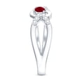 thumbnail image 3 of Rosec Jewels Lab Created Diamond Infinity Promise Ring with Lab Created Ruby - Minimalist Ring Ready to Gift for Valentines, 10K White Gold, US 5.00, 3 of 8
