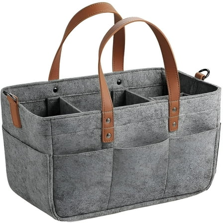 GASTROPOD Craft Organizer Tote Bag with Multiple Pockets,Craft Organizers And Storage Art Caddy for Scrapbooking,Crafts Supply Carrier for Tool,Gray