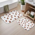 thumbnail image 2 of Football Arrow White Pattern Bath Mat Set Of 2,Non-Slip Rug for Bathroom,Kitchen,Bedroom,Entrance, 30x17 and 23.5x15.7 Inches, 2 of 5