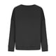 thumbnail image 4 of mujer otoño invierno tops sudadera de manga larga para mujer casual cuello redondo ajuste suelto pollover polar tops negro / xl, 4 of 5