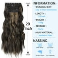 thumbnail image 4 of LELINTA 4Pcs 11 Clips 20 Inch Wavy Curly Full Head Clip in Synthetic Hair Extensions Hairpieces Golden Brown & Bleach Blonde Mixed Hair Extensions Synthetic Fiber Clips For Women, 4 of 8