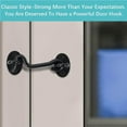 thumbnail image 4 of 2 Pcs Barn Door Lock Sliding Door Lock Strong Door Lock Barn Gate Latch Stainless Steel Hook Lock Black, 4 of 9